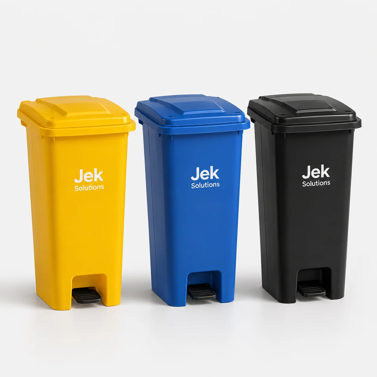 Produit d’entretien JEK Solutions : Trio de poubelles à pédale